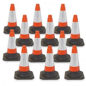 Red/Orange UK Road Traffic Cones
