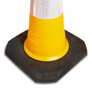 750mm and 1000mm 2 Piece Yellow Traffic Cone Base